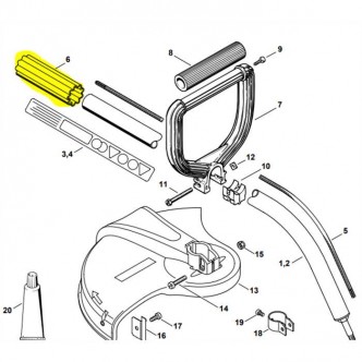 Manson antivibratii motocoasa Stihl (0000 711 2500)